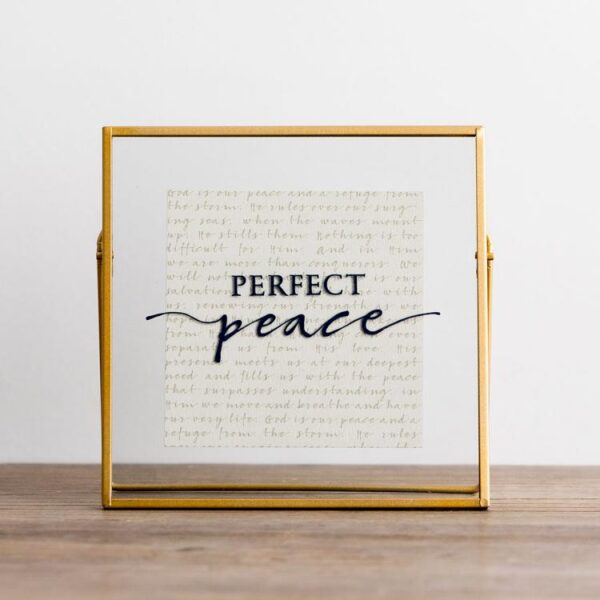 081983646676 Perfect Peace Glass Plaque