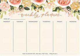 0195002218697 Weekly Planner Pad Psalm 46:5