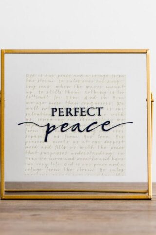 081983646676 Perfect Peace Glass Plaque