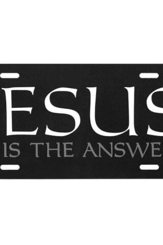 603799577564 Jesus Is The Answer License Plate