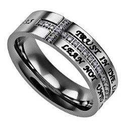 623562353553 Crescent Cross Trust (Size 5 Ring)