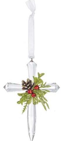 696322294731 Mistletoe Cross Mini (Ornament)