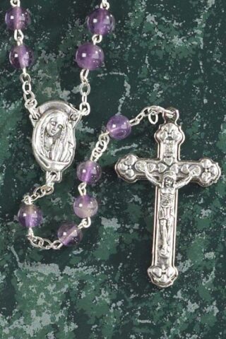 714611164449 Amethyst Bead Madonna Center (Rosary)