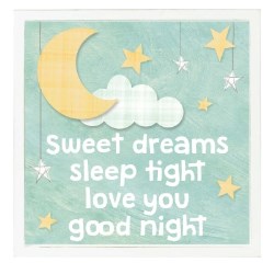 785525296816 Sweet Dreams Layered Wall Art (Plaque)
