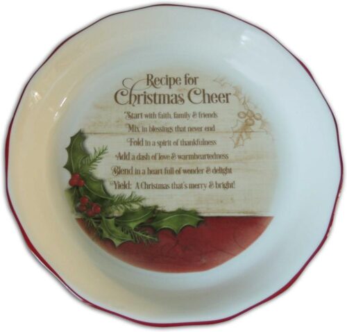 785525303675 Recipe For Christmas Cheer Pie Plate