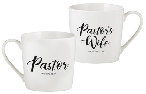 886083775352 Pastor And Pastors Wife Mug Set