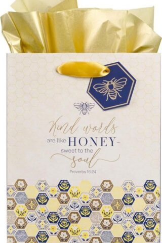 6006937163454 Kind Words Are Like Honey With Tag And Tissue Medium Proverbs 16:24