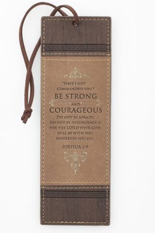 6006937131293 Be Strong And Courageous LuxLeather PageMarker