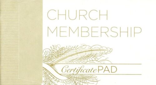 634337782867 New Church Member Certificates Pad Of 25