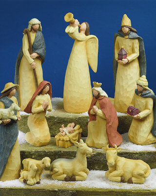 095177563786 Folk Art Nativity Figures