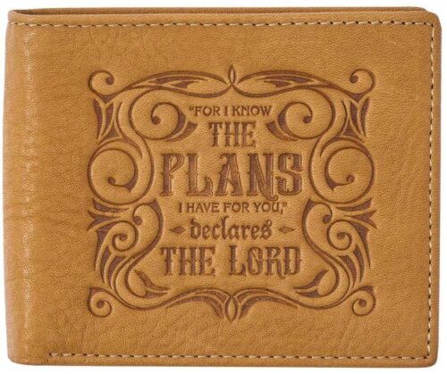 1220000137110 I Know The Plans Genuine Leather Wallet Jeremiah 29:11