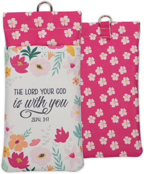 1220000325203 Lord Your Goe Is With You Eyeglass Case Zeph 3:17