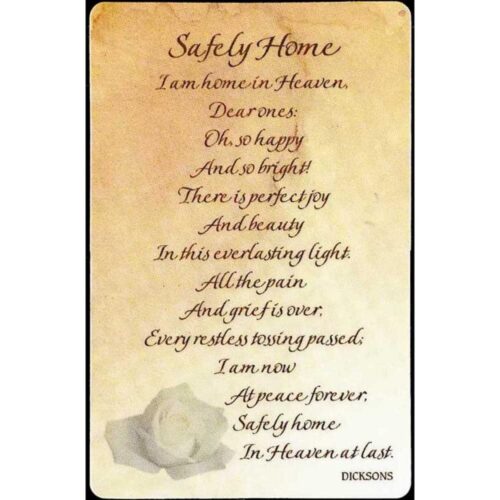 603799138826 Safely Home Pocket Card