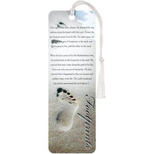 603799404150 Footprints Tassel Bookmark