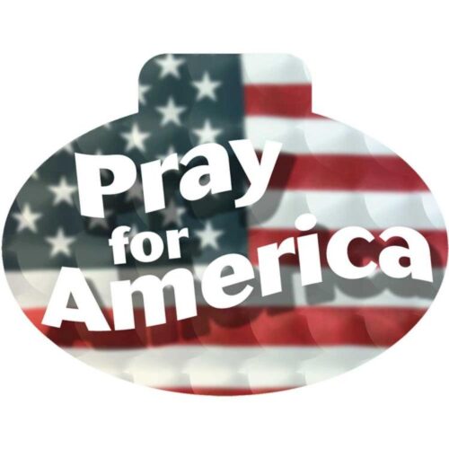 603799527637 Pray For America Holograph (Bumper Sticker)