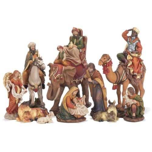 603799533683 Nativity Figures With Wise Men On Camels Elephant