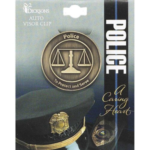 603799536165 Police A Caring Heart Visor Clip