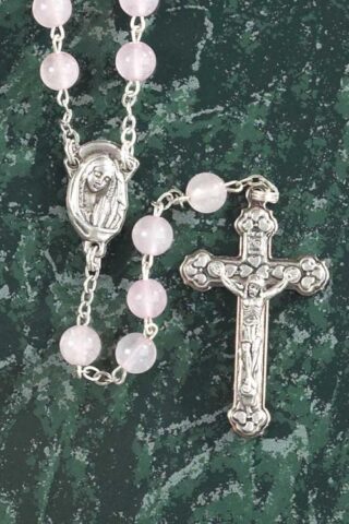 714611164463 Quartz Bead Madonna Center (Rosary)