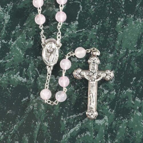 714611164463 Quartz Bead Madonna Center (Rosary)