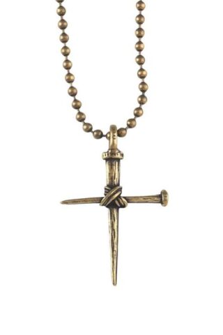 714611182757 Brass Ox Pewter Nail Cross