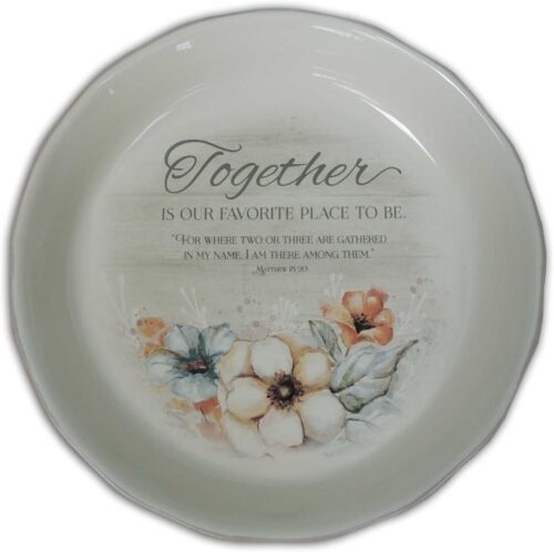 785525306584 Together Is Our Favorite Place Pie Plate