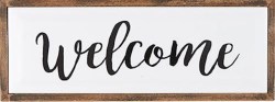 886083853029 Welcome Framed Enamel Plaque