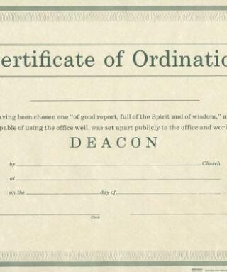 9780805472707 Certificate Of Ordination Deacon