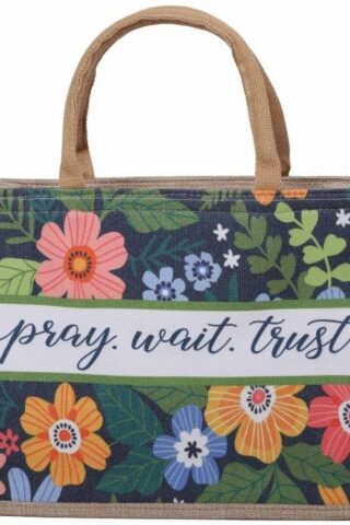 788200710126 Pray Wait Trust Canvas Tote