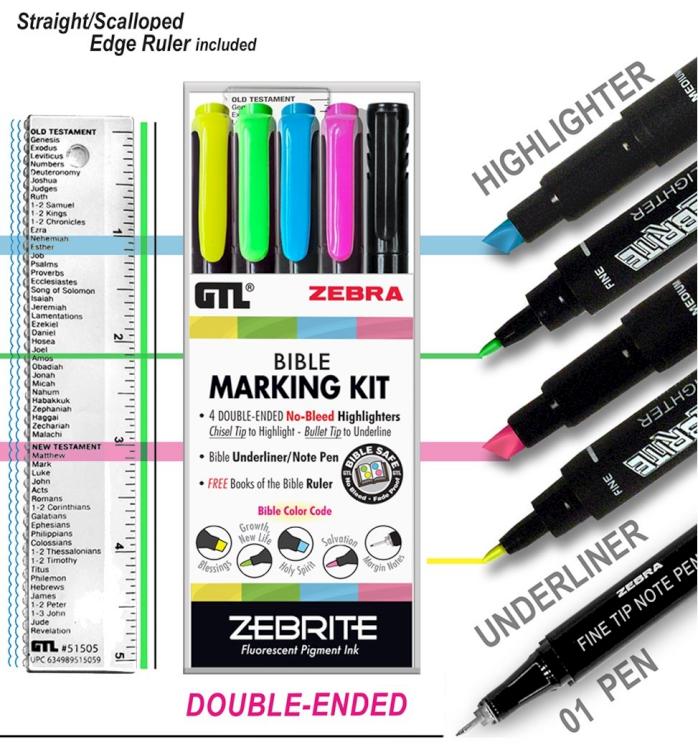 045888729506 Zebrite Bible Marking Kit