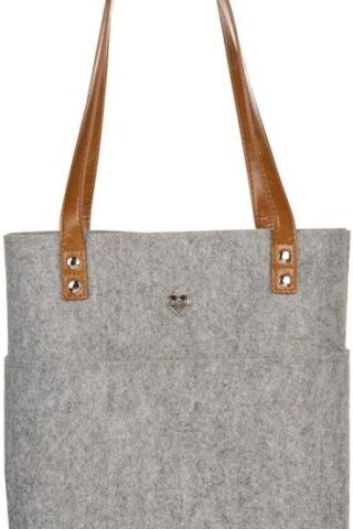 1220000138032 Silver Heart Toffee And Felt Fashion Bible Tote