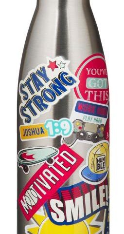 1220000324237 Stainless Steel Double Wall Vacuum Sealed Insulated Water Bottle for Kids: Stay