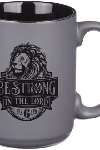 1220000325821 Large Ceramic Coffee & Tea Mug for Men & Women: Be Strong Bible Verse