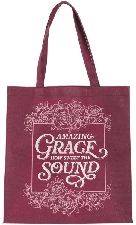 1220000327221 Reusable Inspirational Scripture Shopping Tote Bag for Women: Amazing Grace