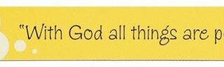 6006937103221 All Things are Possible Yellow Magnetic Strip - Matthew 19:26