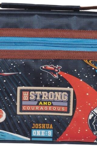 6006937170605 Fashion Polyester Bible Cover for Boys & Girls: Be Strong Inspirational Scriptur