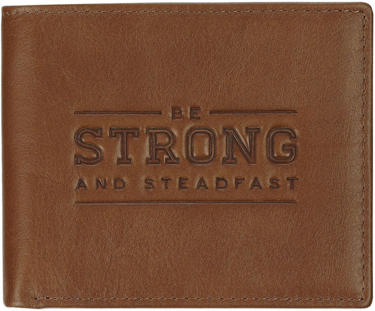 6006937171824 Inspirational Premium Genuine Full Grain Leather Men's Scripture Wallet: Strong