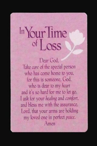 603799266550 In Your Time Of Loss Pocket Card