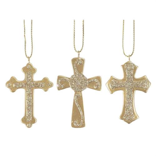 603799563574 Glitter Cross (Ornament)