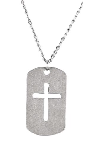 714611125006 Dogtag With Cutout Nail Cross