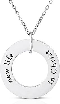 723326342363 New Life In Christ Ring Pendant 2 Cor 5:17