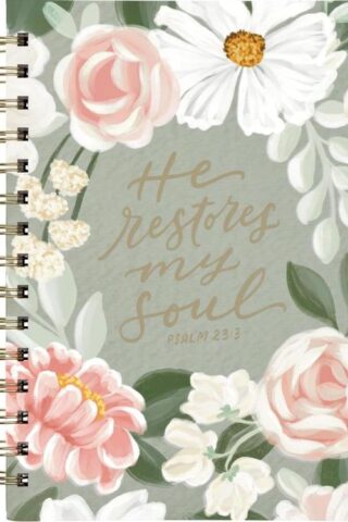 9798896780748 He Restores My Soul Green Garden Journal Psalm 23:3
